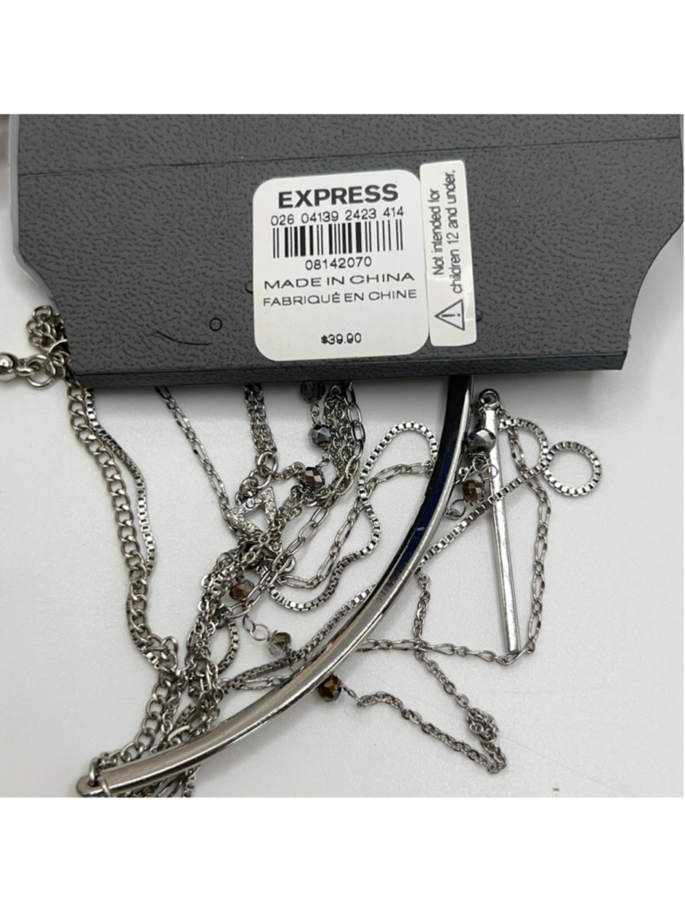 Express Layered Silver Necklace - Picture 4 of 4